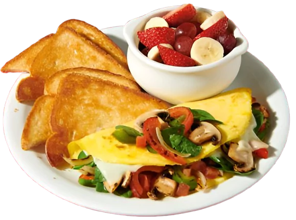 Loaded Veggie Omelette