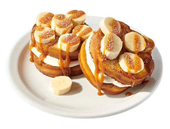 Salted Caramel Banana Stuffed French Toast
