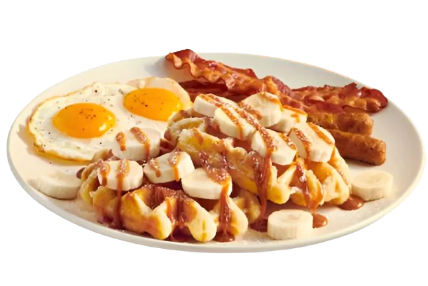 Salted Caramel Banana Waffle Slam®
